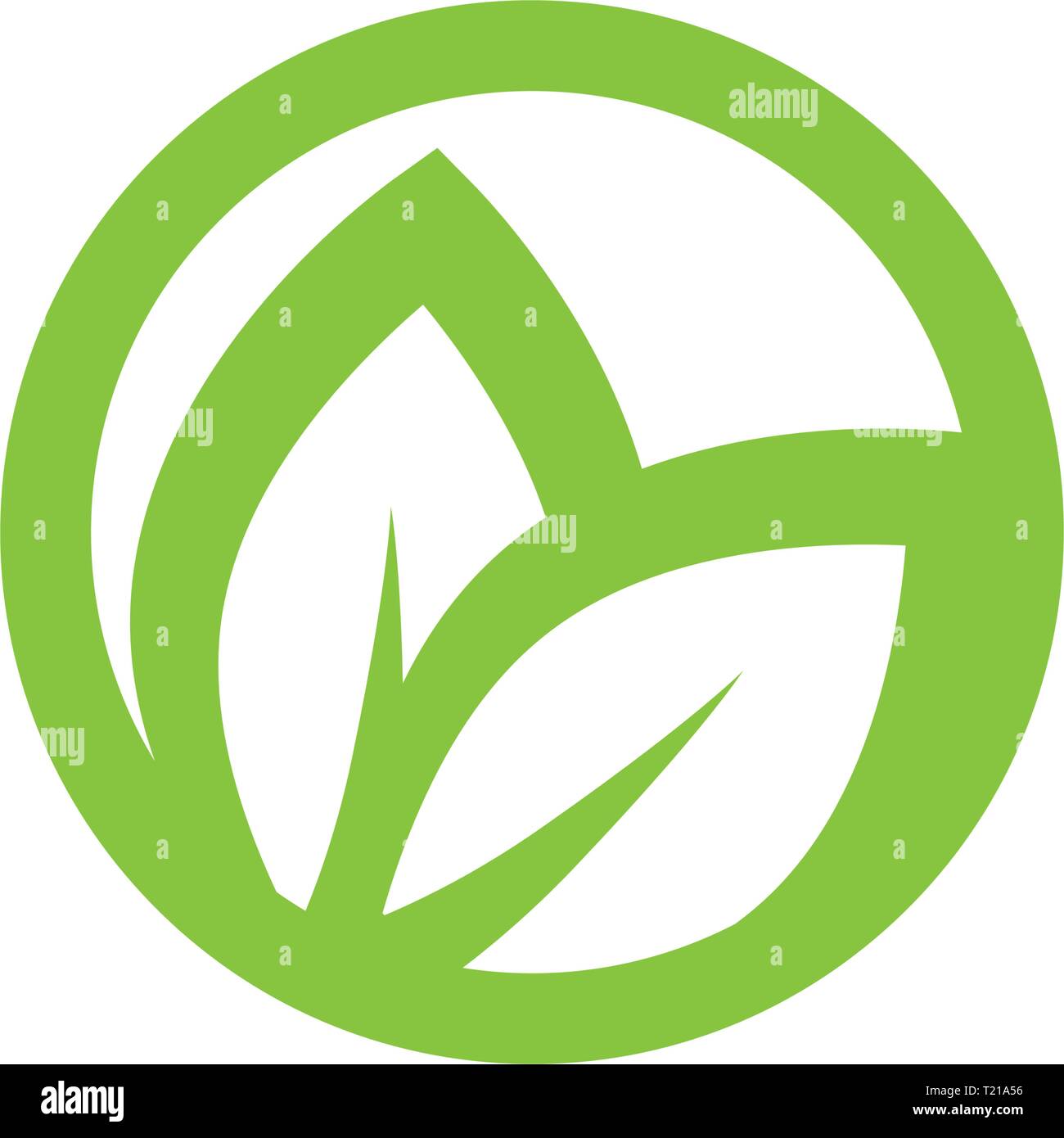 abstract green leafs, logo icon Stock Vector Image & Art - Alamy
