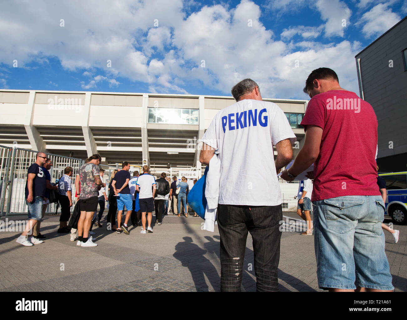 NORRKÖPING 2016-07-20 Publik på fotbollsarenan Östgötaporten under IFK Norrköpings match i kvalet till Champions League mot Rosenborg Foto Jeppe Gustafsson Stock Photo