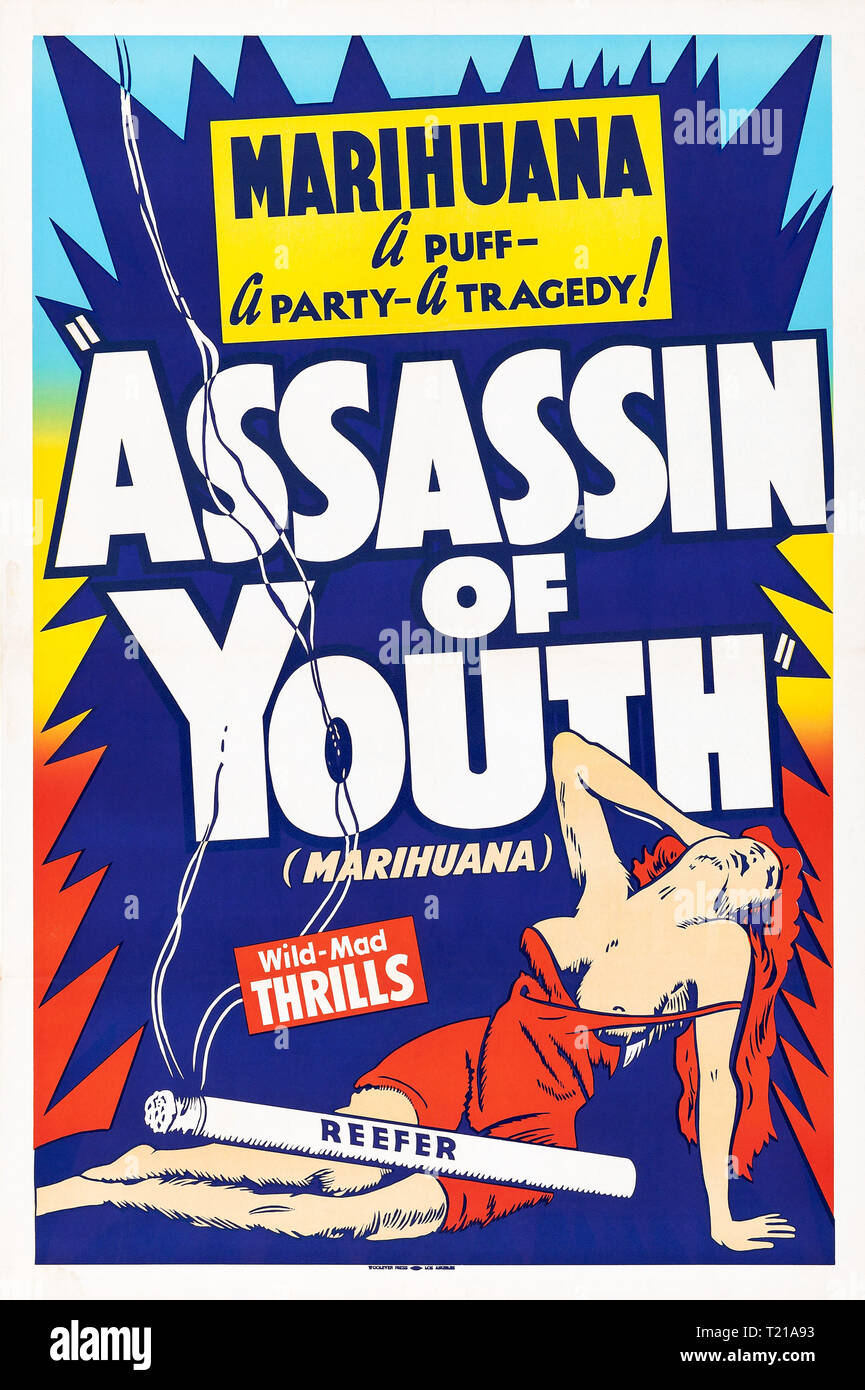 Marihuana Assassin of Youth Poster Stock Photo