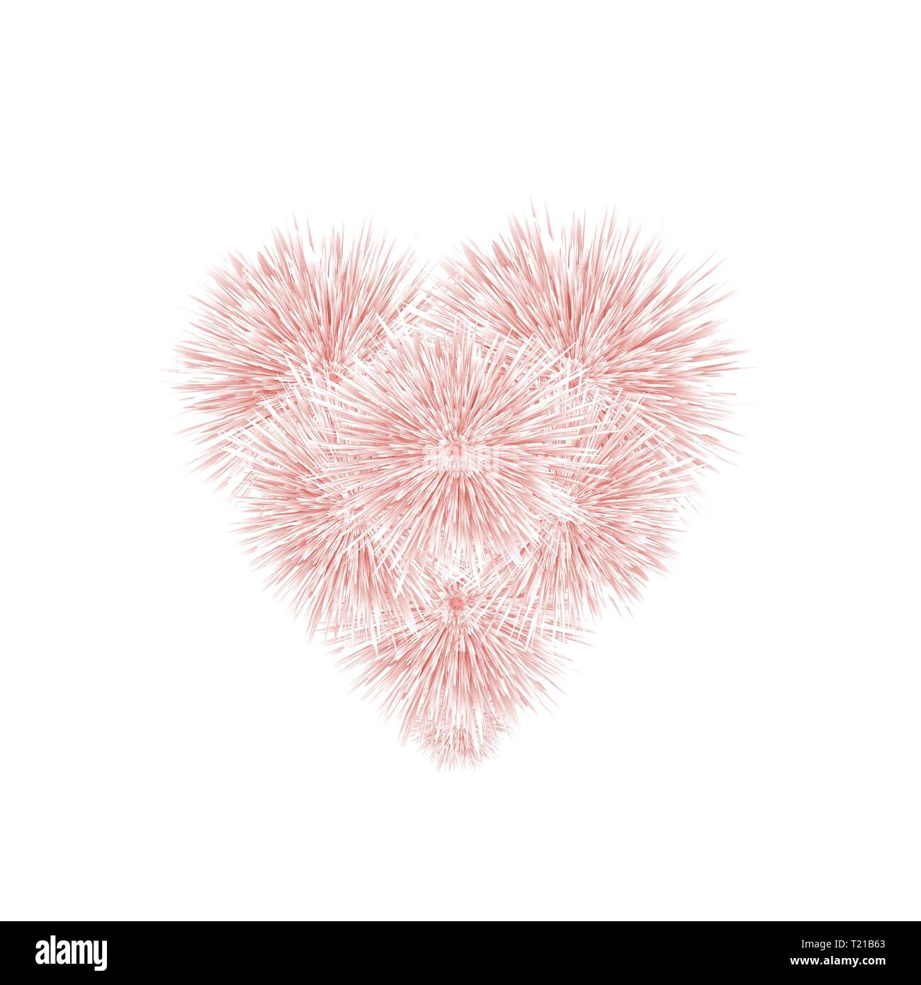 Soft Fur Pink Heart Stock Vector