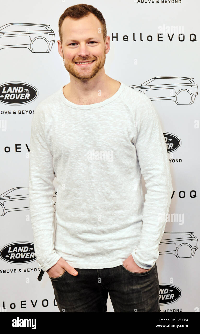 Berlin, Germany. 28th Mar, 2019. Amadei Weiland, Parkour sportsman, comes to the event EVOQUE X BERLIN, an event of Land Rover. Credit: Annette Riedl/dpa/Alamy Live News Stock Photo