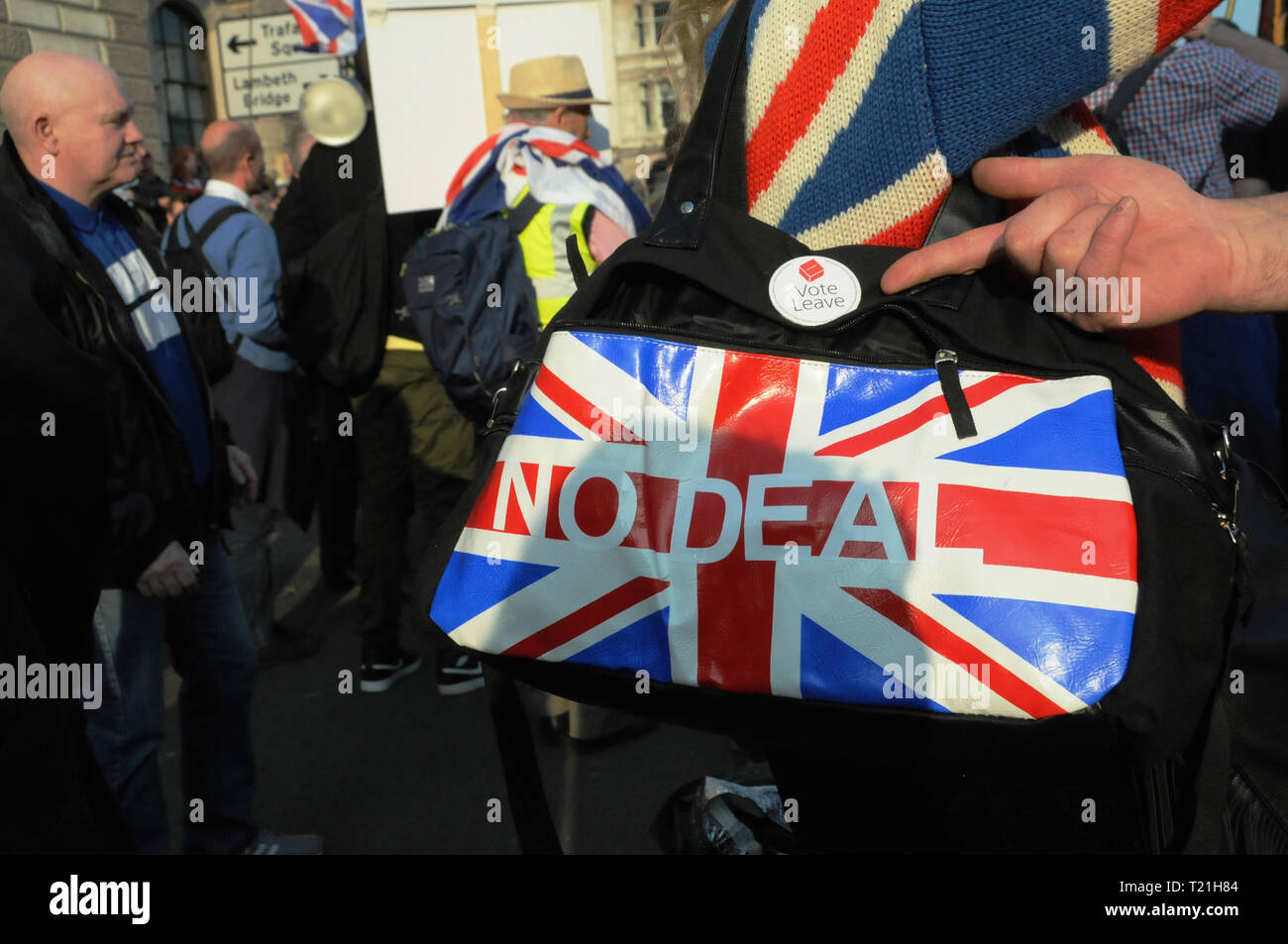 London, UK. 29th Mar, 2019. Brexiteers marched to LOndon's Partliament Square, on the day that Britain was meant to leave the EU Credit: Dario Earl/Alamy Live News Stock Photo