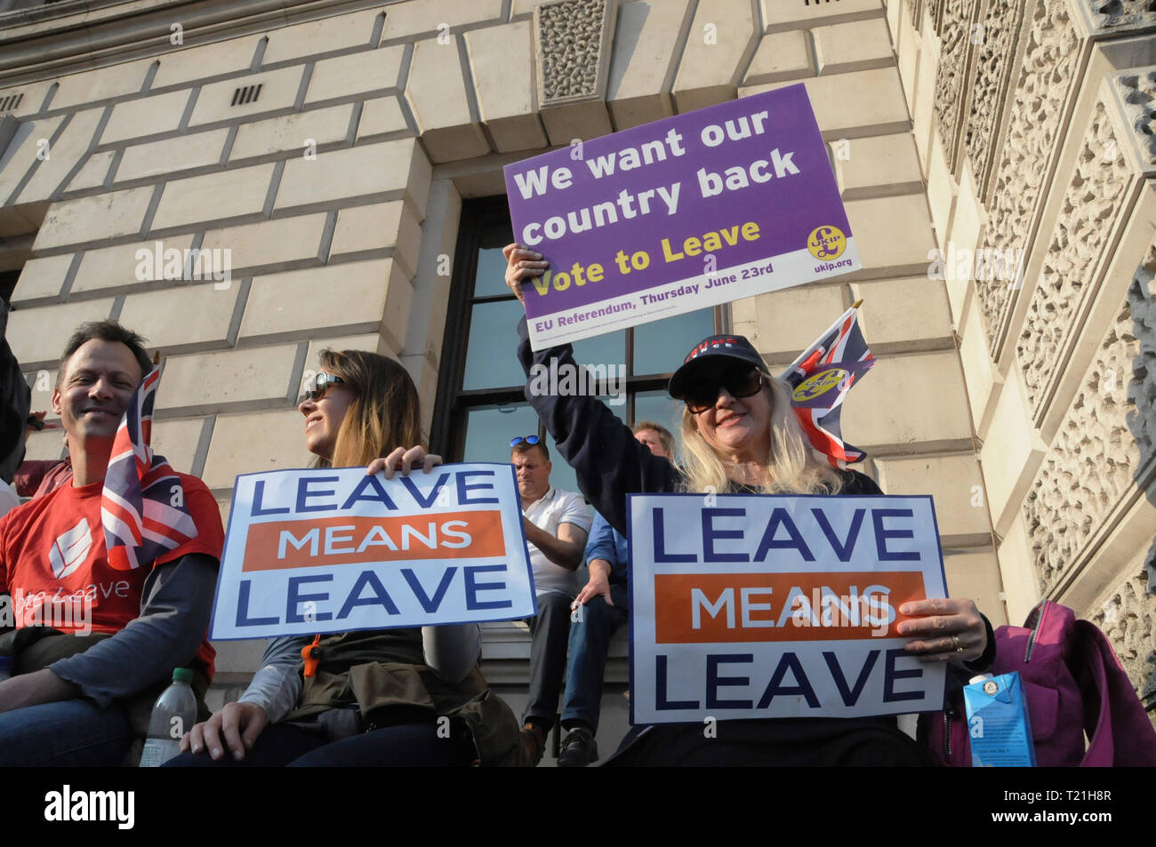 London, UK. 29th Mar, 2019. Brexiteers marched to London's Parliament Square, on the day that Britain was meant to leave the EU. Credit: Dario Earl/Alamy Live News Stock Photo