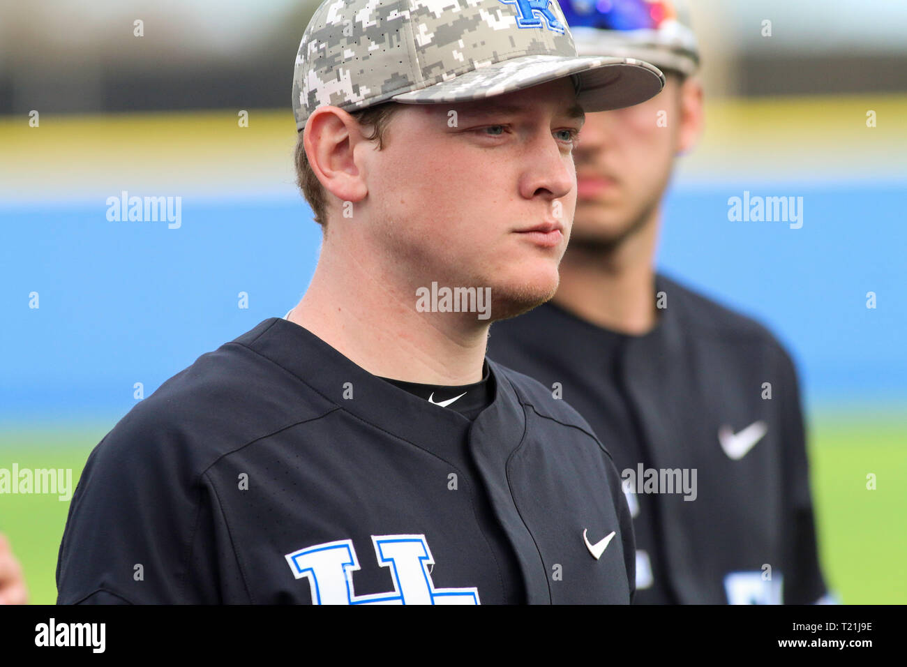 Lexington, KY, USA. 28th Mar, 2019. Kentucky pitcher Zack Thompson