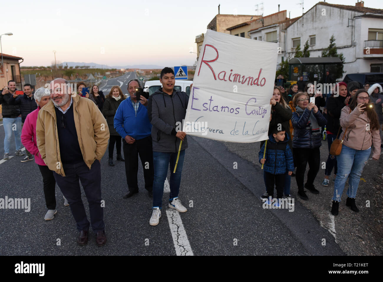 Villagers Are Seen Holding A Banner During The Protest Raimundo