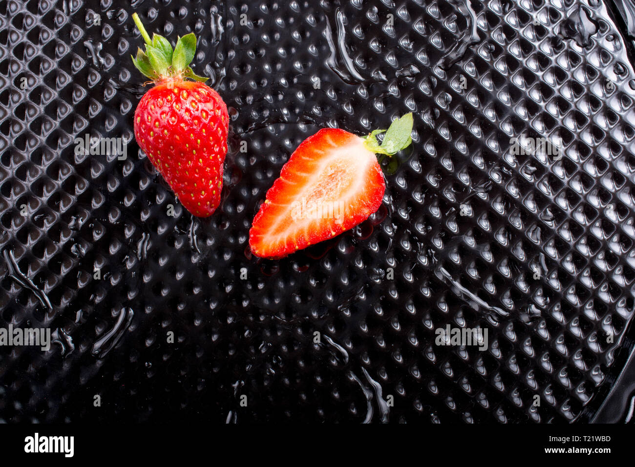 A view of a juicy, sweet and ripe strawberry fruit Stock Photo - Alamy