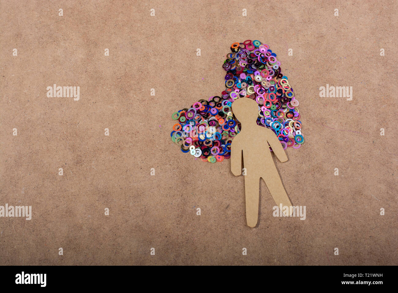 Colorful decorative objects in the shape of a heart Stock Photo Alamy