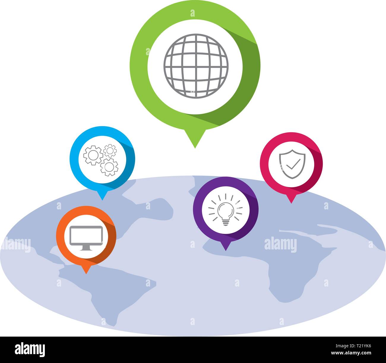 circles and colors tech infographics vector illustration design Stock Vector