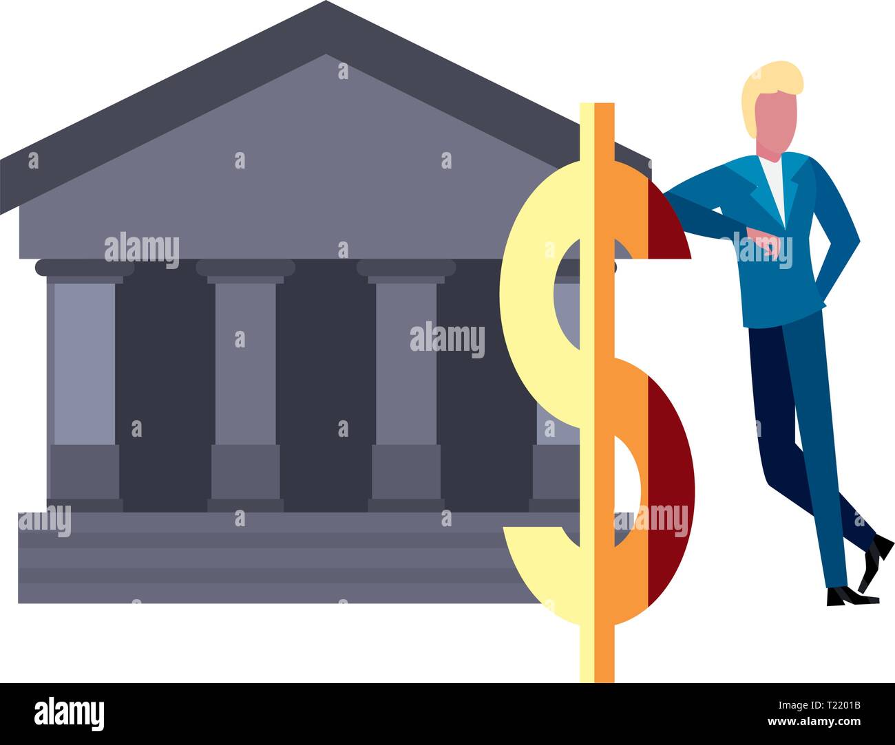businessman money bank dollar vector illustration vector illustration ...