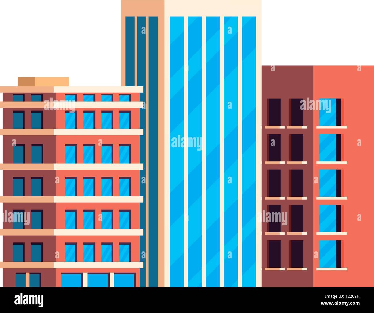 buildings metropolis cityscape scene vector illustration design Stock ...