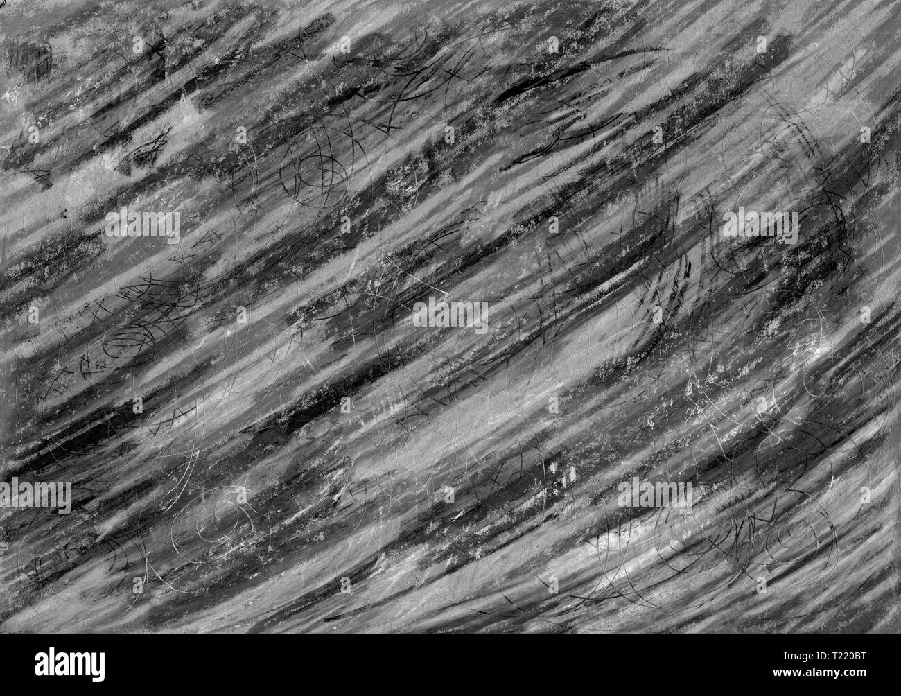 Abstract background with monochrome stripes and strokes. Background with black, white and gray stripes in grunge style with scratches. Diagonal lines  Stock Photo