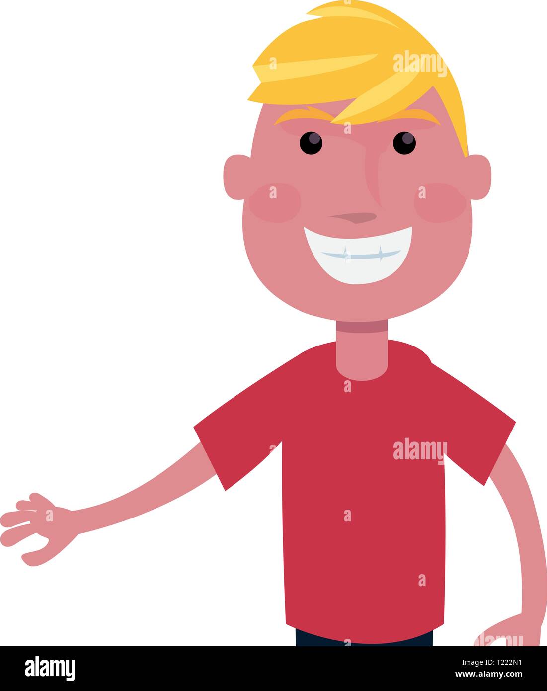 happy boy cartoon character vector illustration design Stock Vector ...
