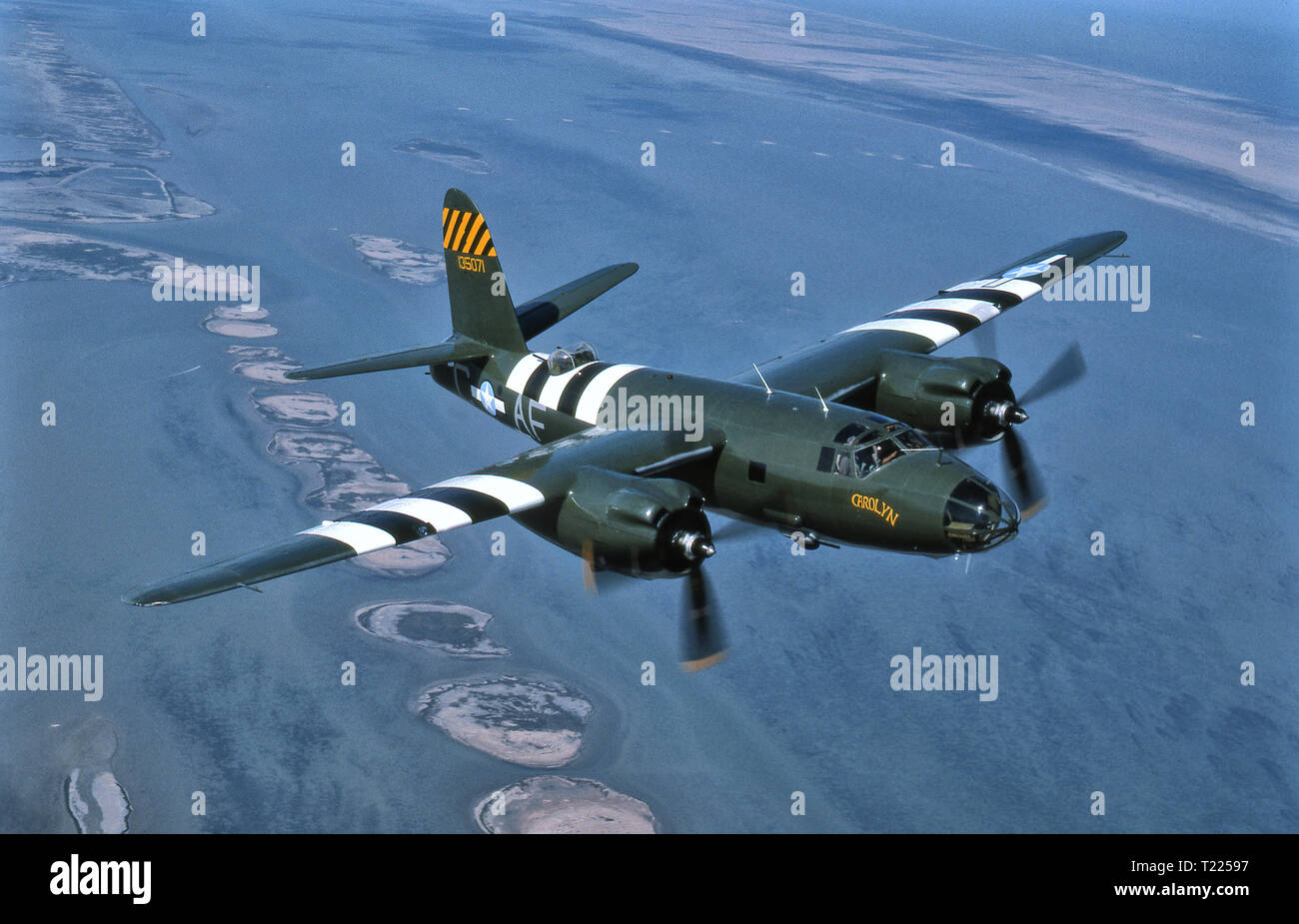 US Army Air Corps WWII Martin Marauder Medium Bomber Stock Photo