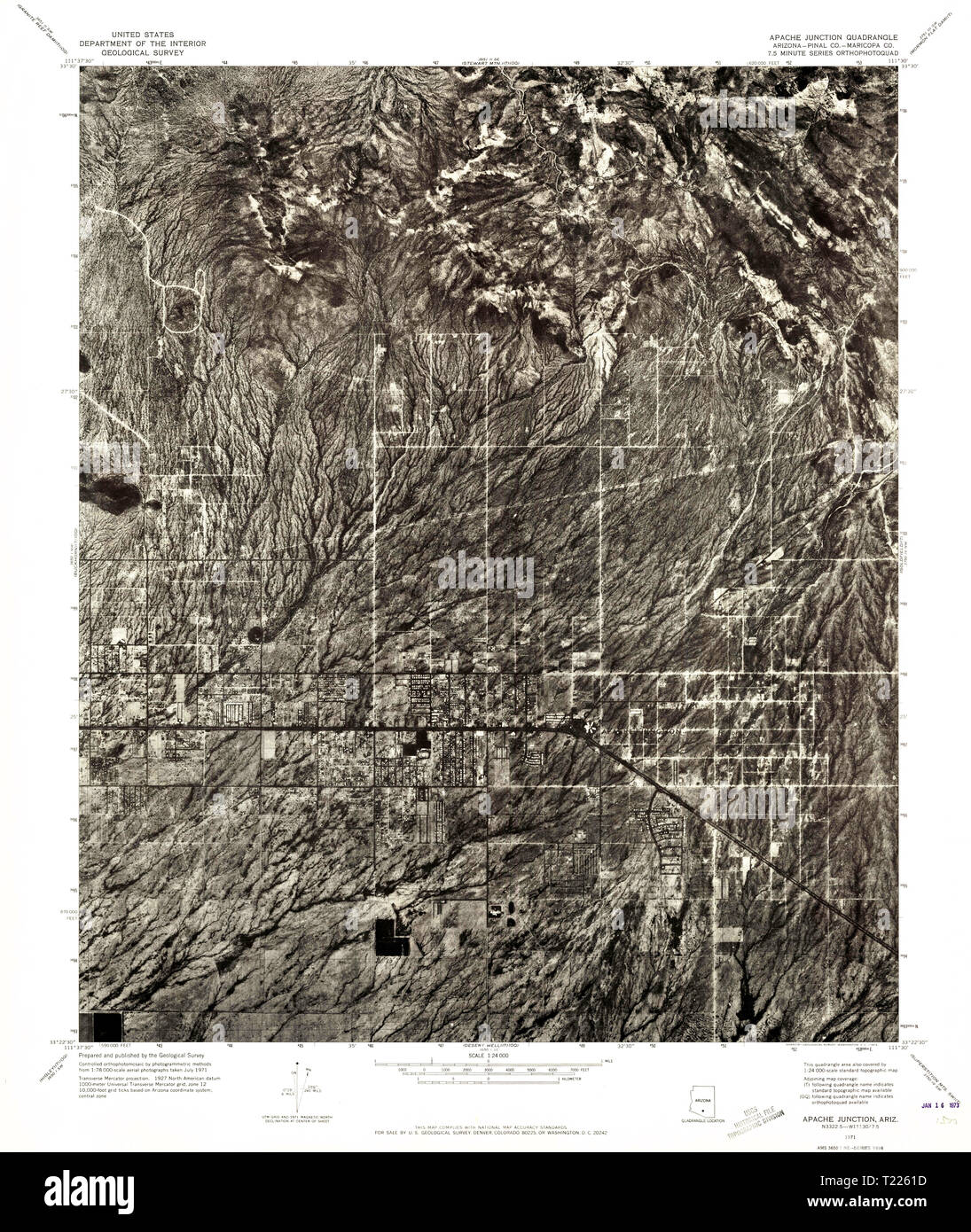 Apache junction map hi-res stock photography and images - Alamy