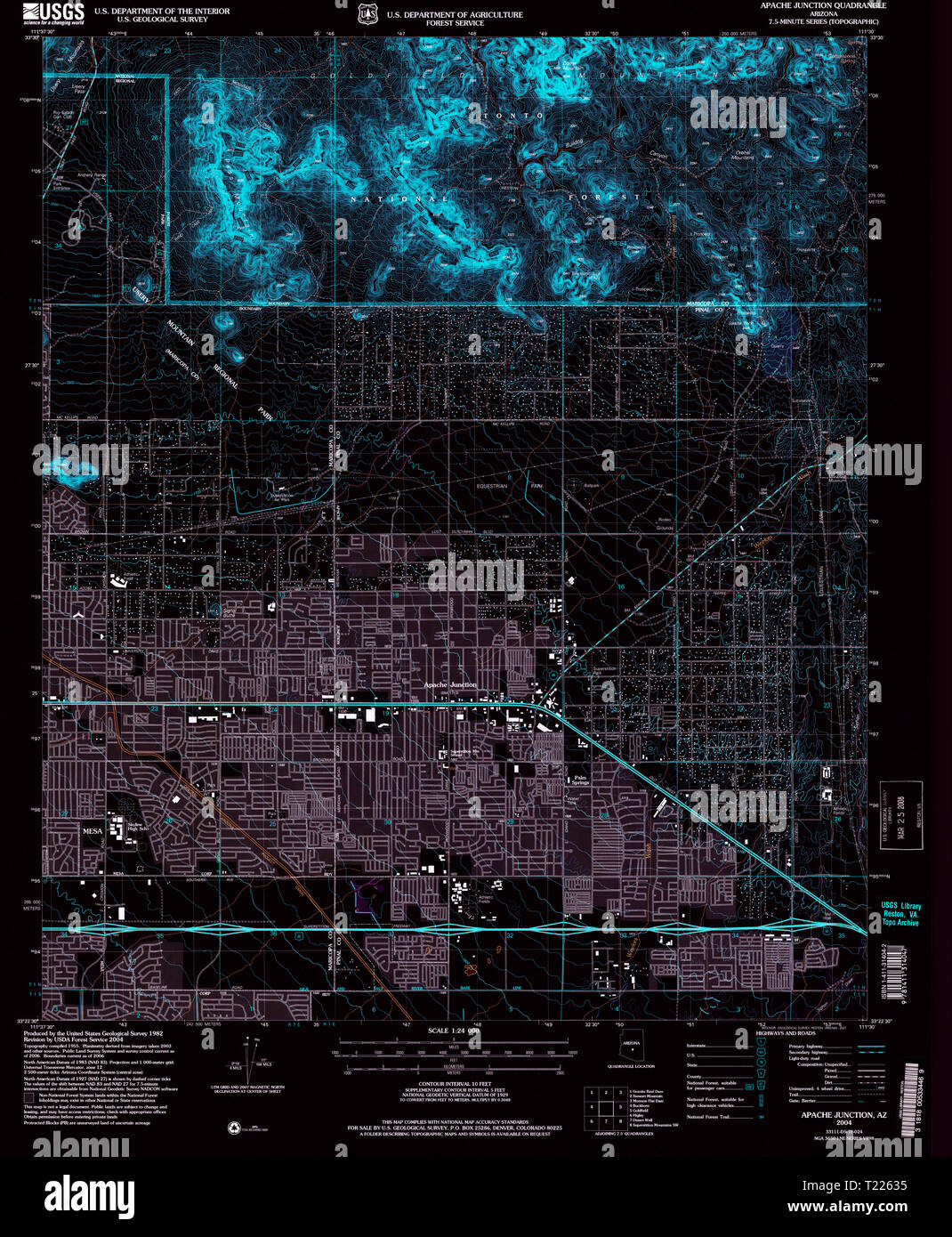 Apache junction map hi-res stock photography and images - Alamy
