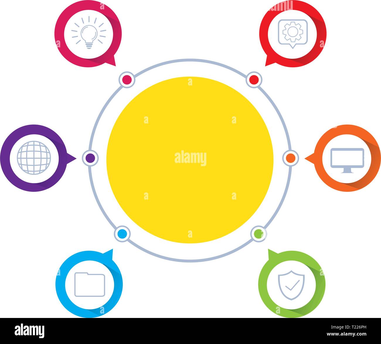 circles and colors tech infographics vector illustration design Stock Vector
