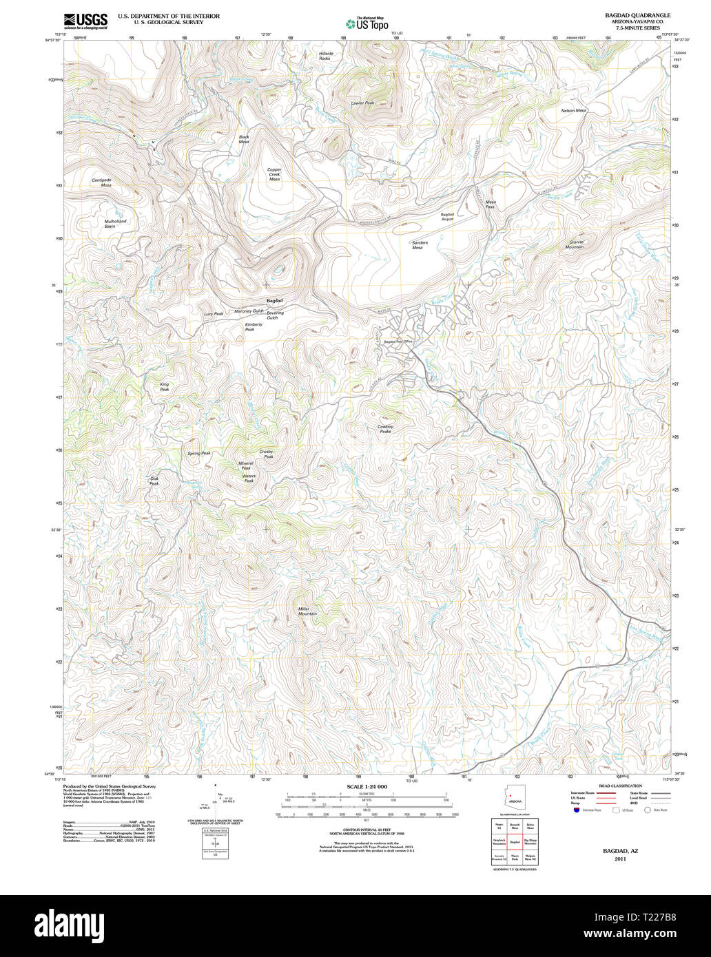 Bagdad arizona map hires stock photography and images Alamy