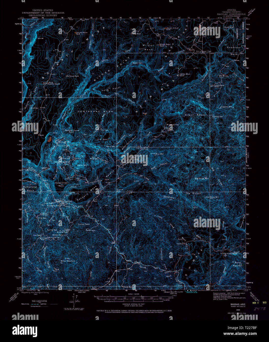 Bagdad arizona map hires stock photography and images Alamy