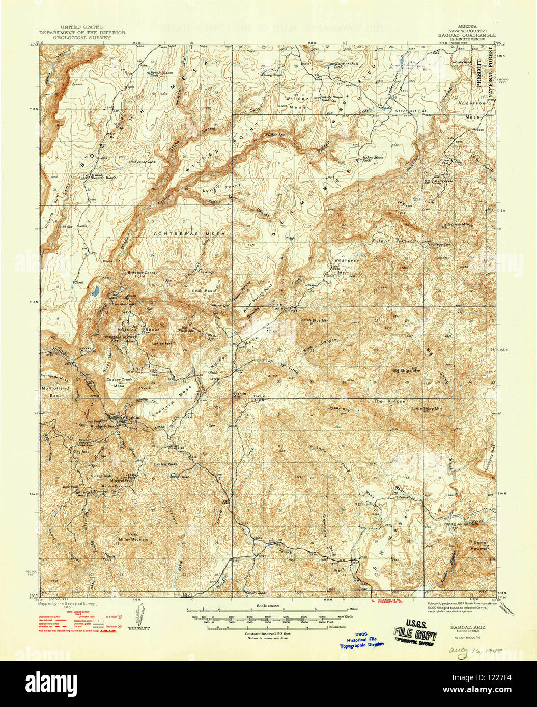 Bagdad arizona map hires stock photography and images Alamy