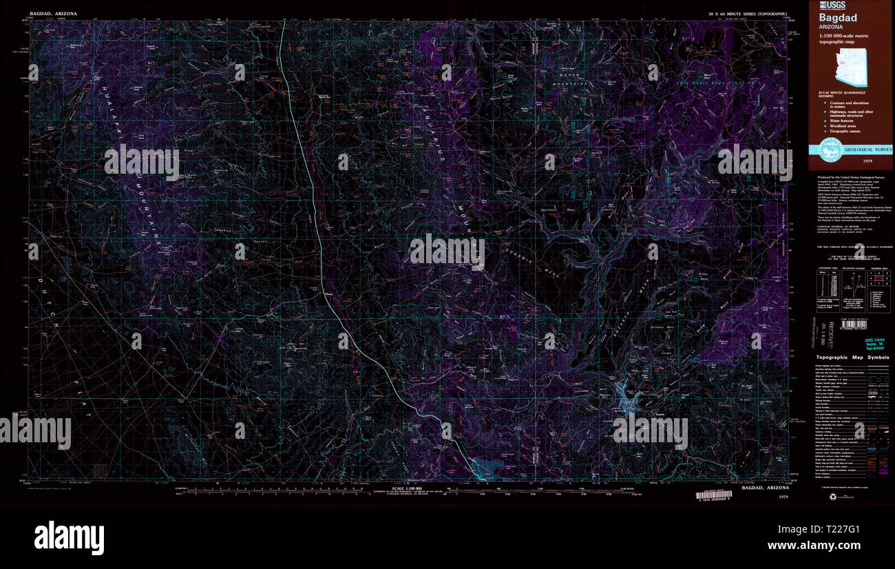 Bagdad arizona map hires stock photography and images Alamy