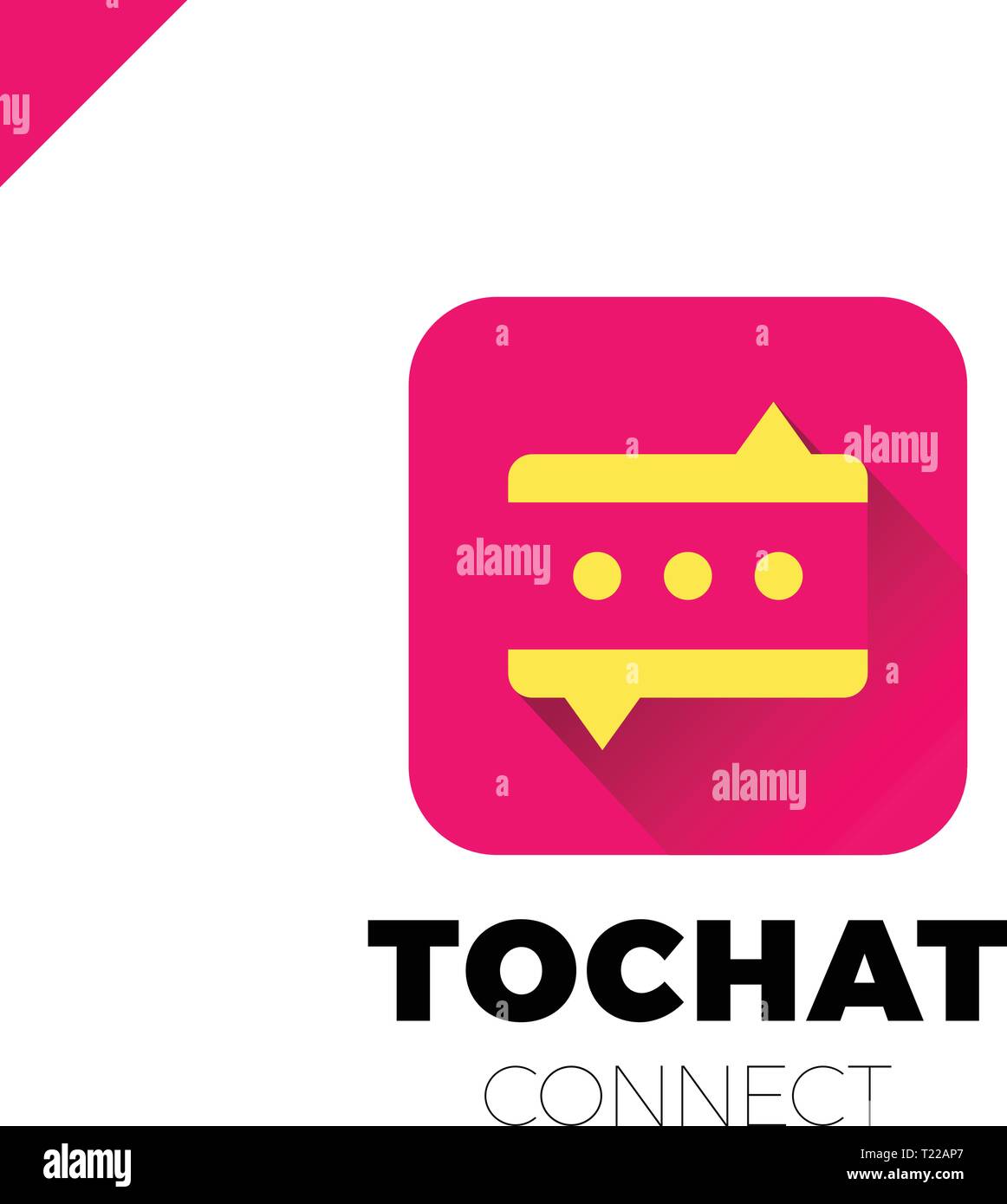 Mini Chat Logo. Bubble and three dots Stock Vector