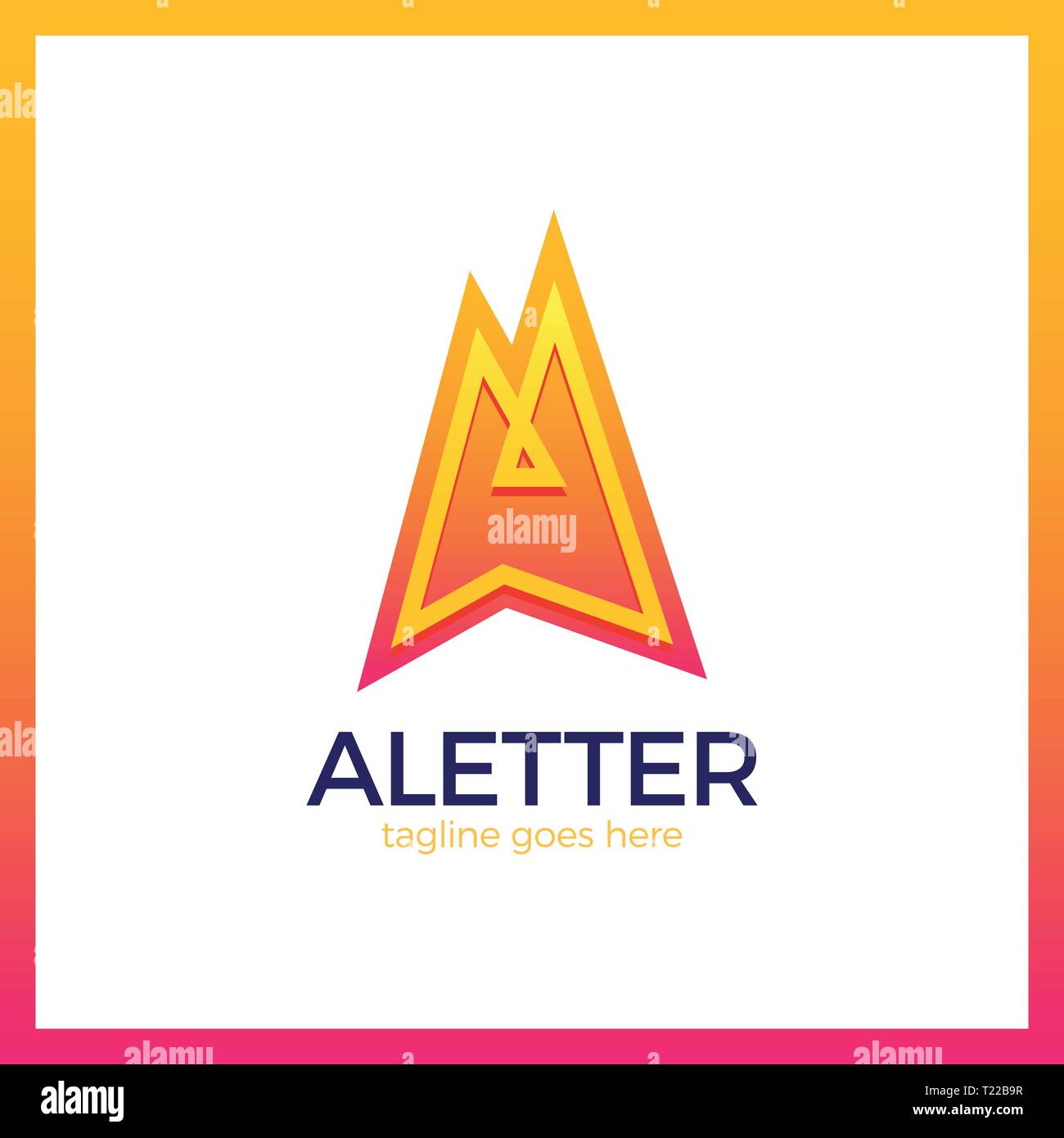 Letter A Line Arrow Up Logotype Stock Vector Image & Art - Alamy