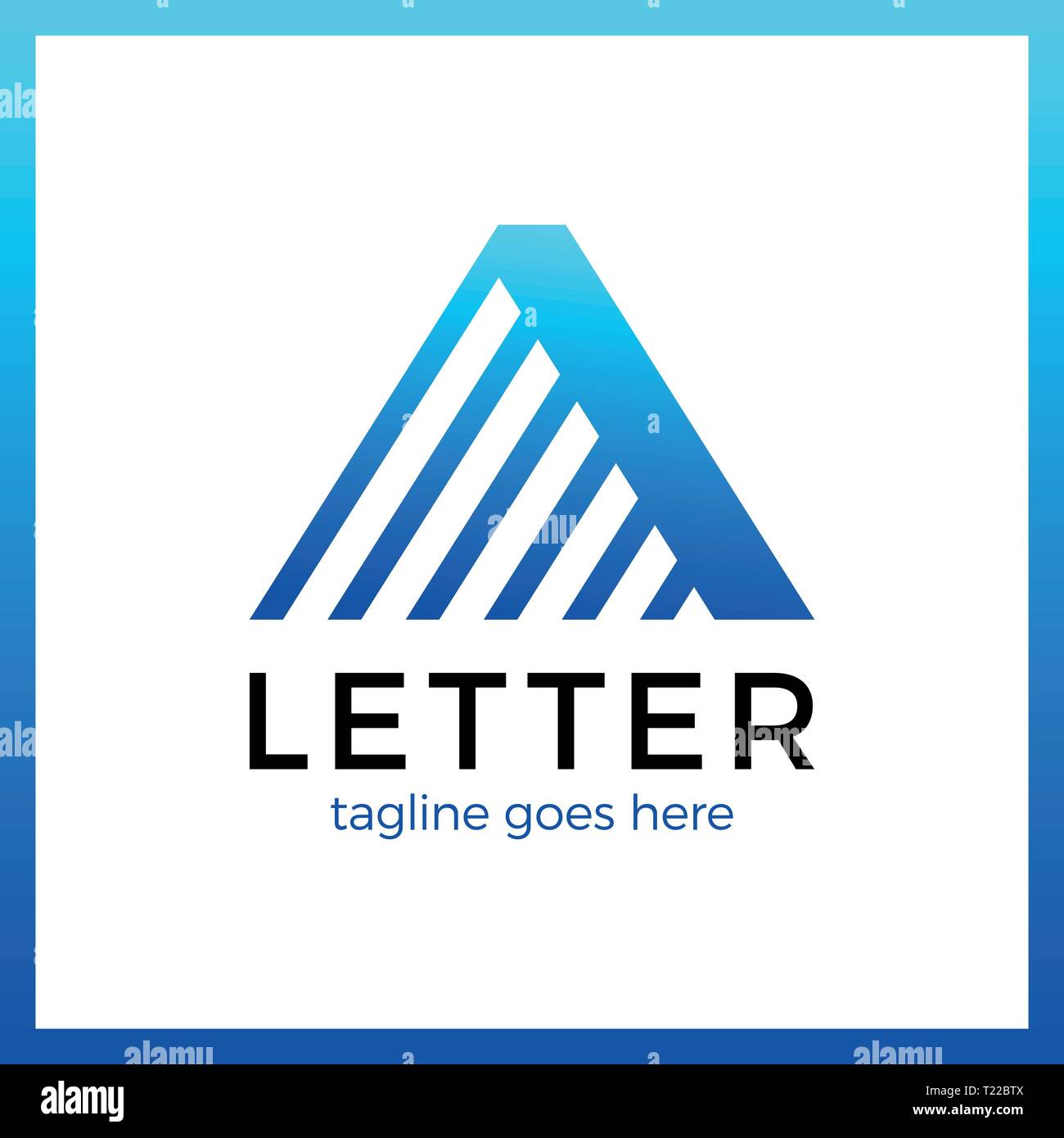 Letter A Line Arrow Up Logotype Stock Vector