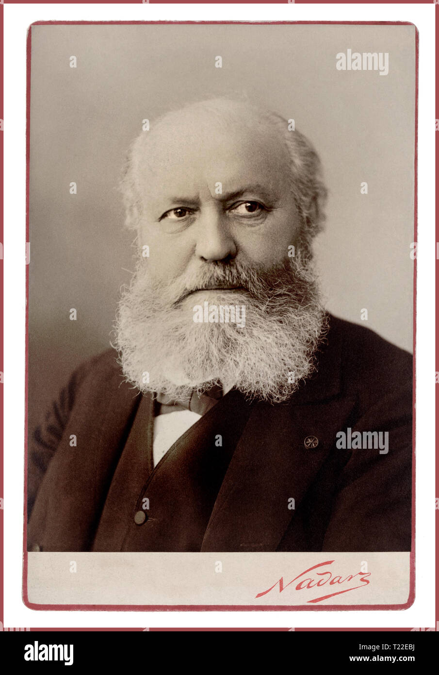 GOUNOD composer Vintage' Nadar' portrait of Charles-François Gounod a French composer, best known for his Ave Maria, based on a work by Bach, as well as his opera Faust.   Paris Studio Portrait by celebrated and innovative Photographer 'Nadar' Date 1890 Stock Photo