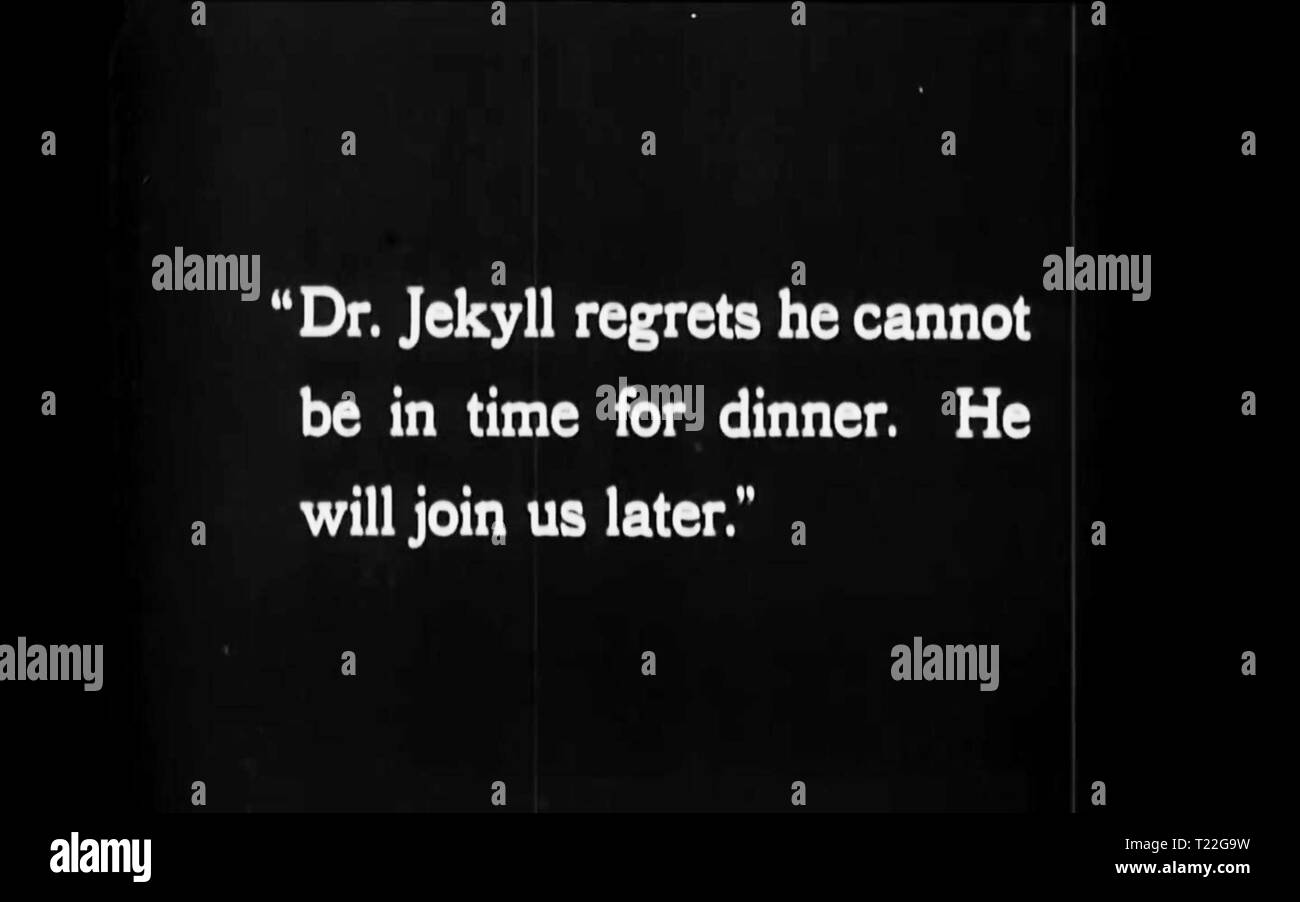 Dr Jekyll and Mr Hyde 1920 film Stock Photo Alamy