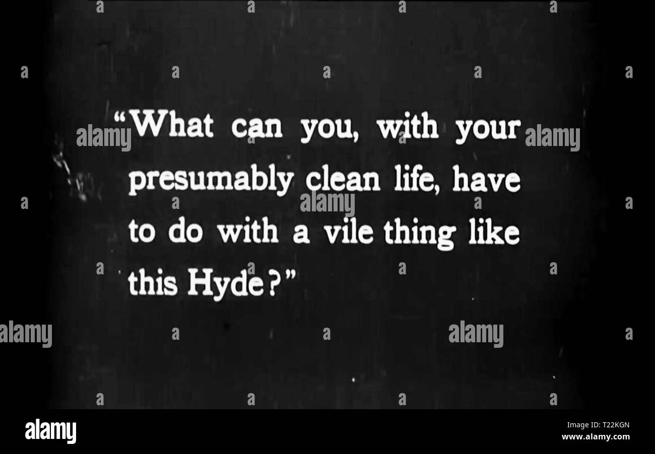 Dr Jekyll and Mr Hyde 1920 Stock Photo Alamy