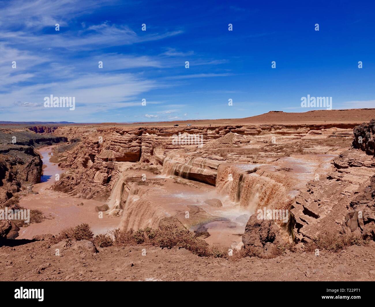 Grand Falls, also knows as Chocolate Falls, on the Navajo Reservation