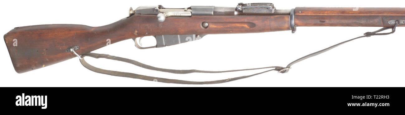SERVICE WEAPONS, FINLAND, infantry rifle M 1891 Mosin-Nagant, calibre 7,62x54R, number 6842, manufactured Tikkakoski 1940, Editorial-Use-Only Stock Photo