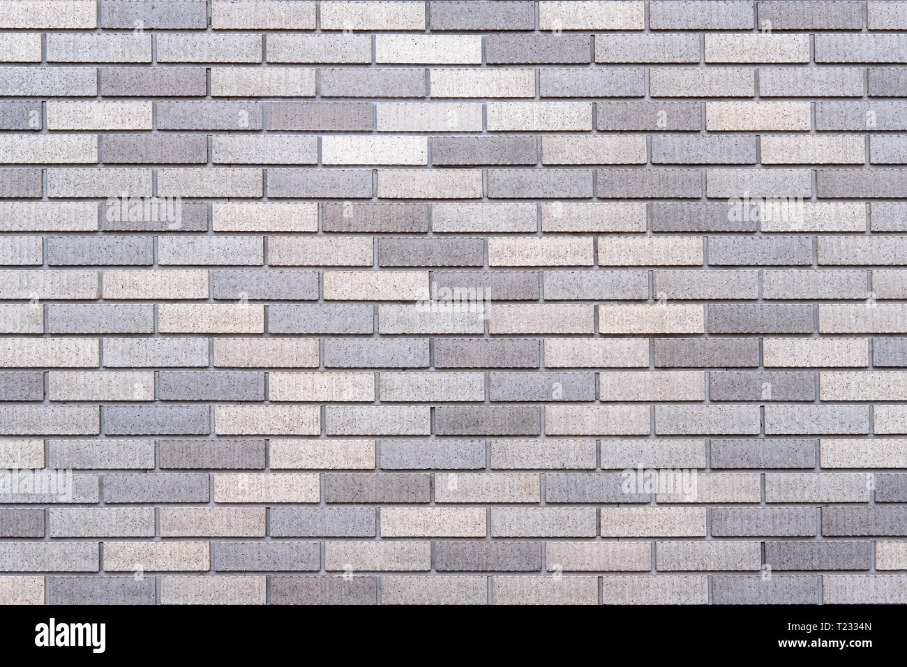 Abstract gray brick wall texture background. Horizontal view of masonry ...