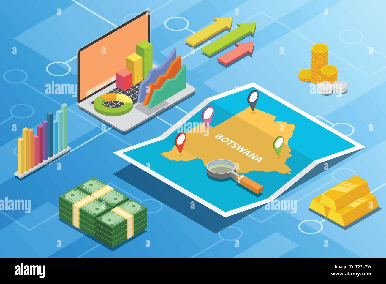 Botswana Infrastructure Stock Vector Images Alamy