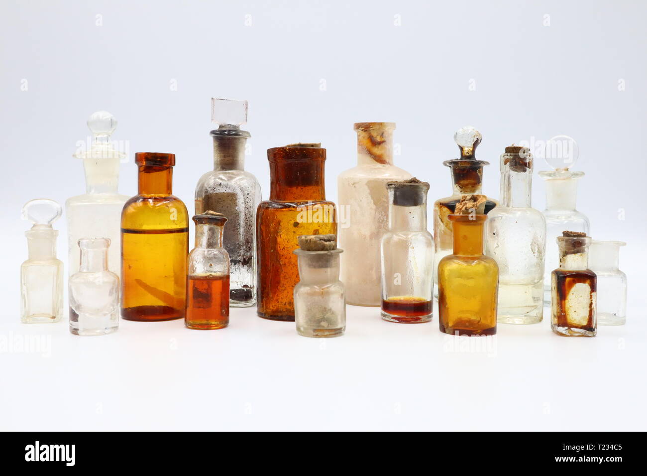Antique Medicine Bottles, 1800s Victorian Era Stock Photo Alamy