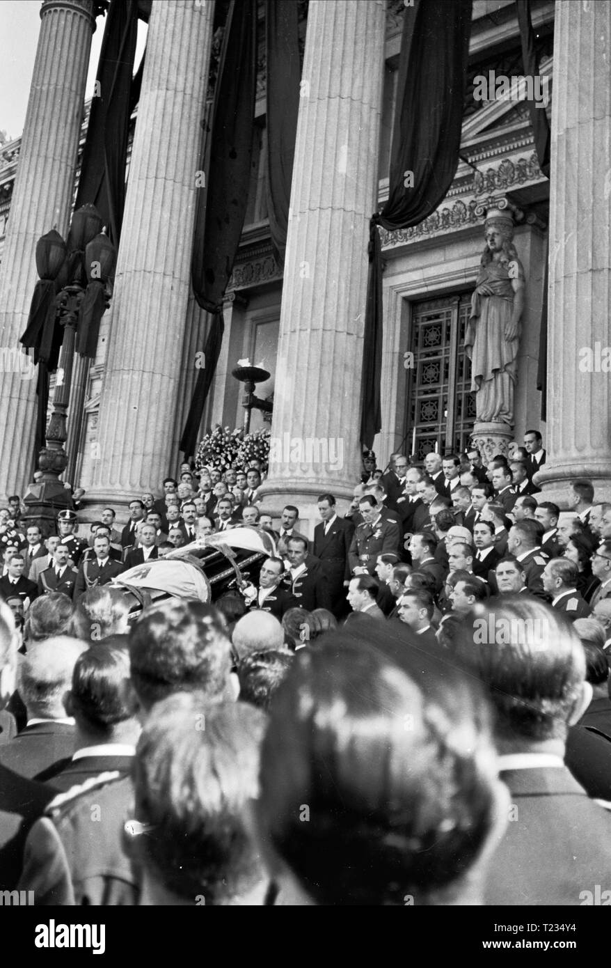 Eva Peron funeral, Buenos Aires, 1952 Stock Photo