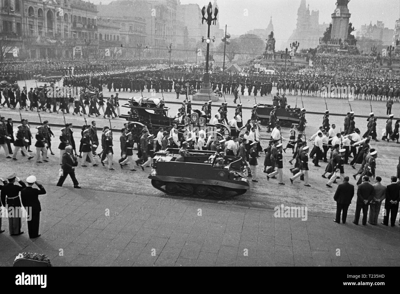 Eva Peron funeral, Buenos Aires, 1952 Stock Photo