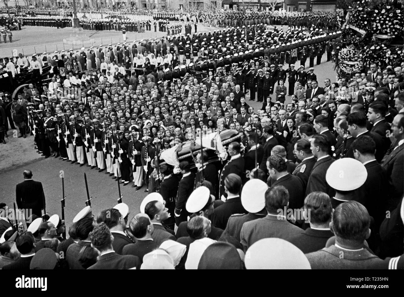 Eva Peron funeral, Buenos Aires, 1952 Stock Photo