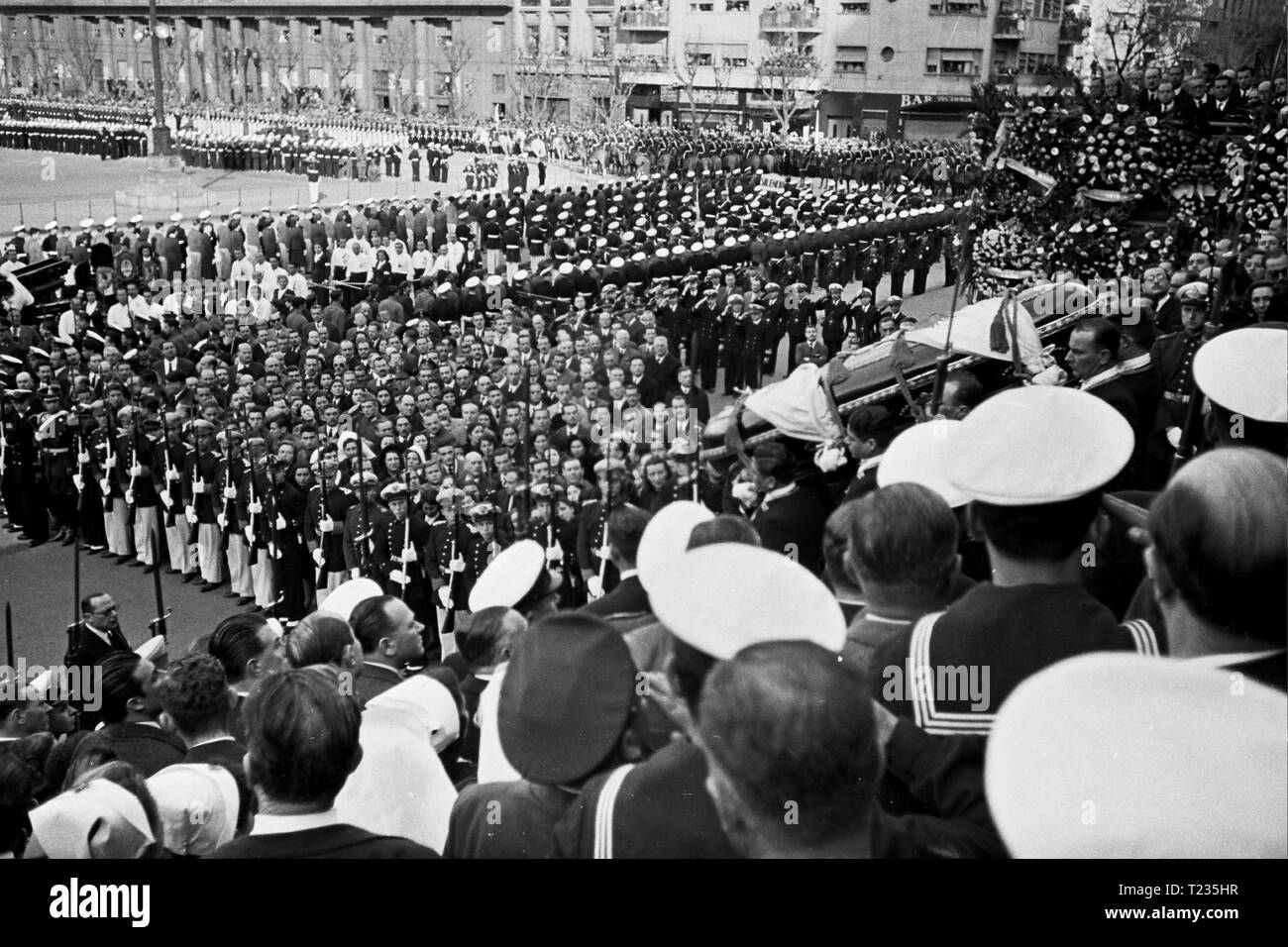 Eva Peron funeral, Buenos Aires, 1952 Stock Photo