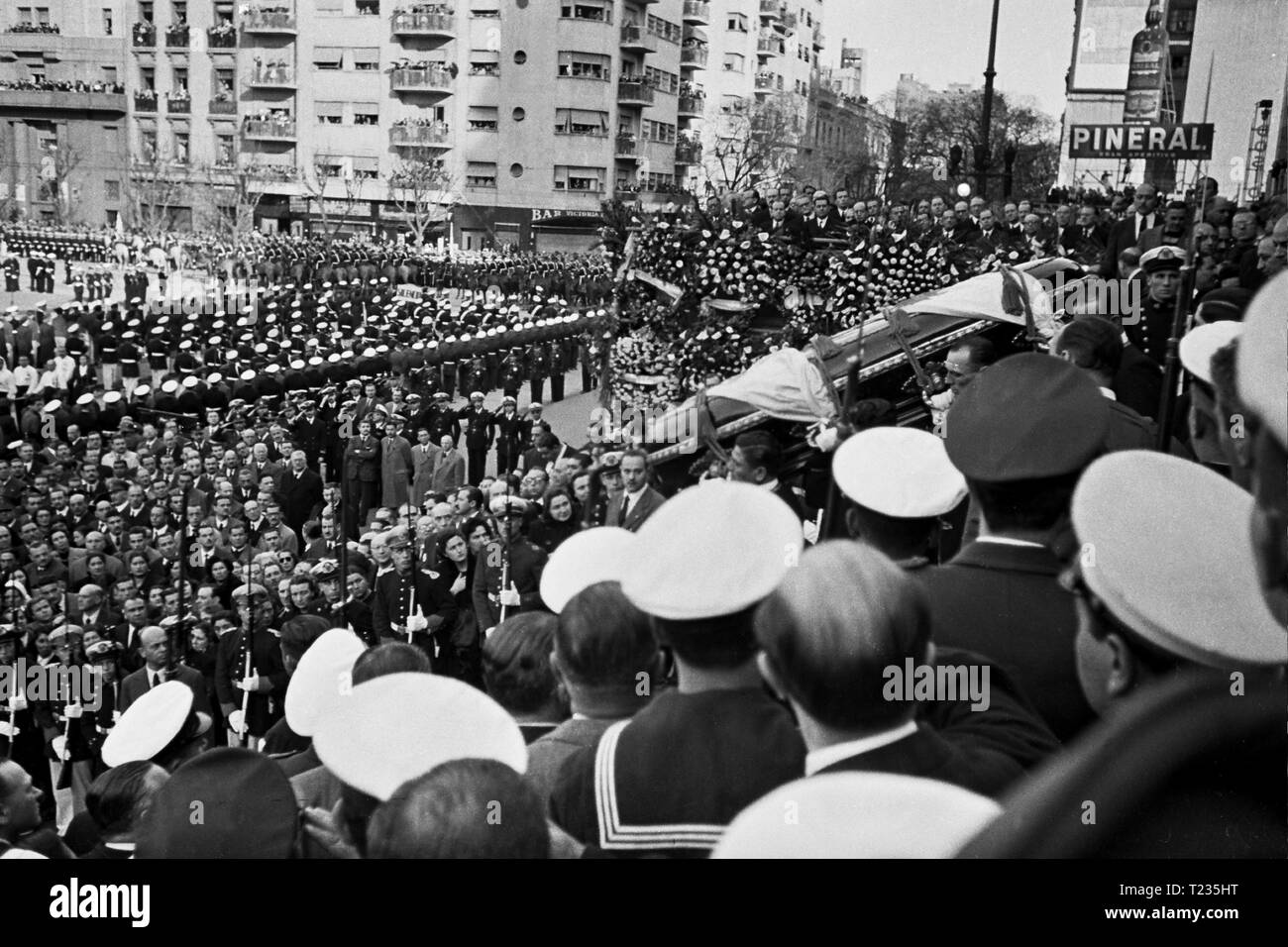 Eva Peron funeral, Buenos Aires, 1952 Stock Photo