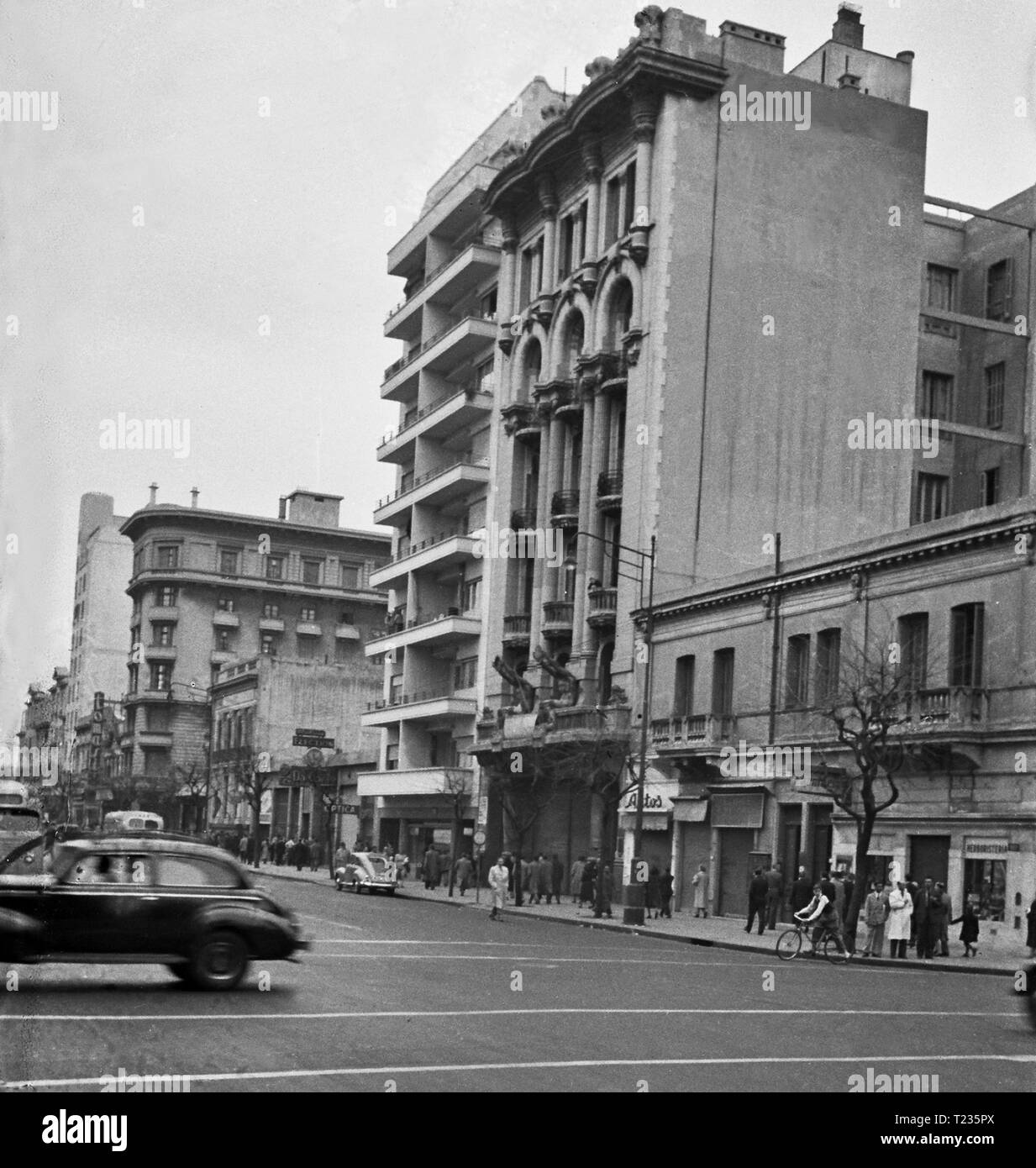 Buenos Aires city center in 1952 Stock Photo