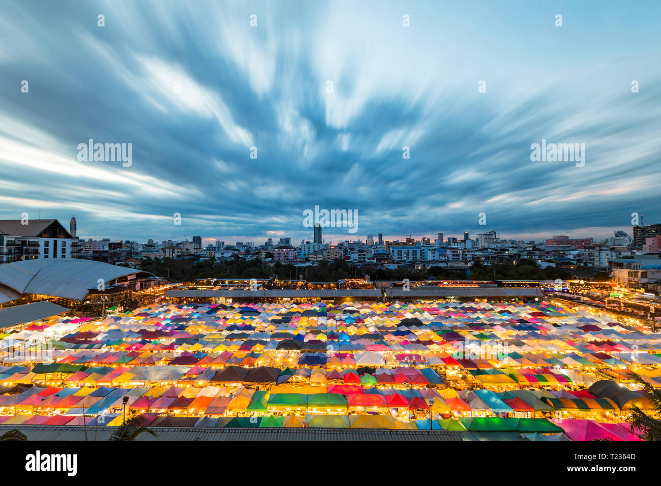 Thailand, Bangkok, Ratchada Rot Fai Night Market Stock Photo Alamy