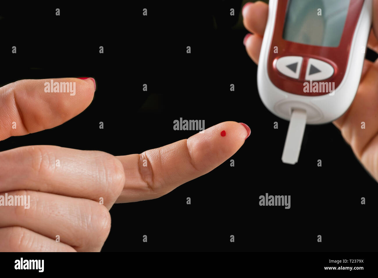 Blood sugar test. Stock Photo