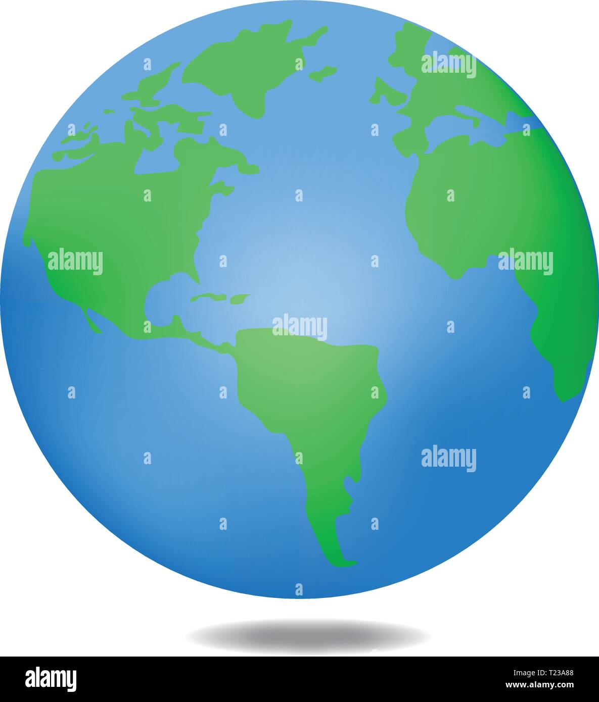 Earth globe vector illustration icon on white background Stock Vector ...