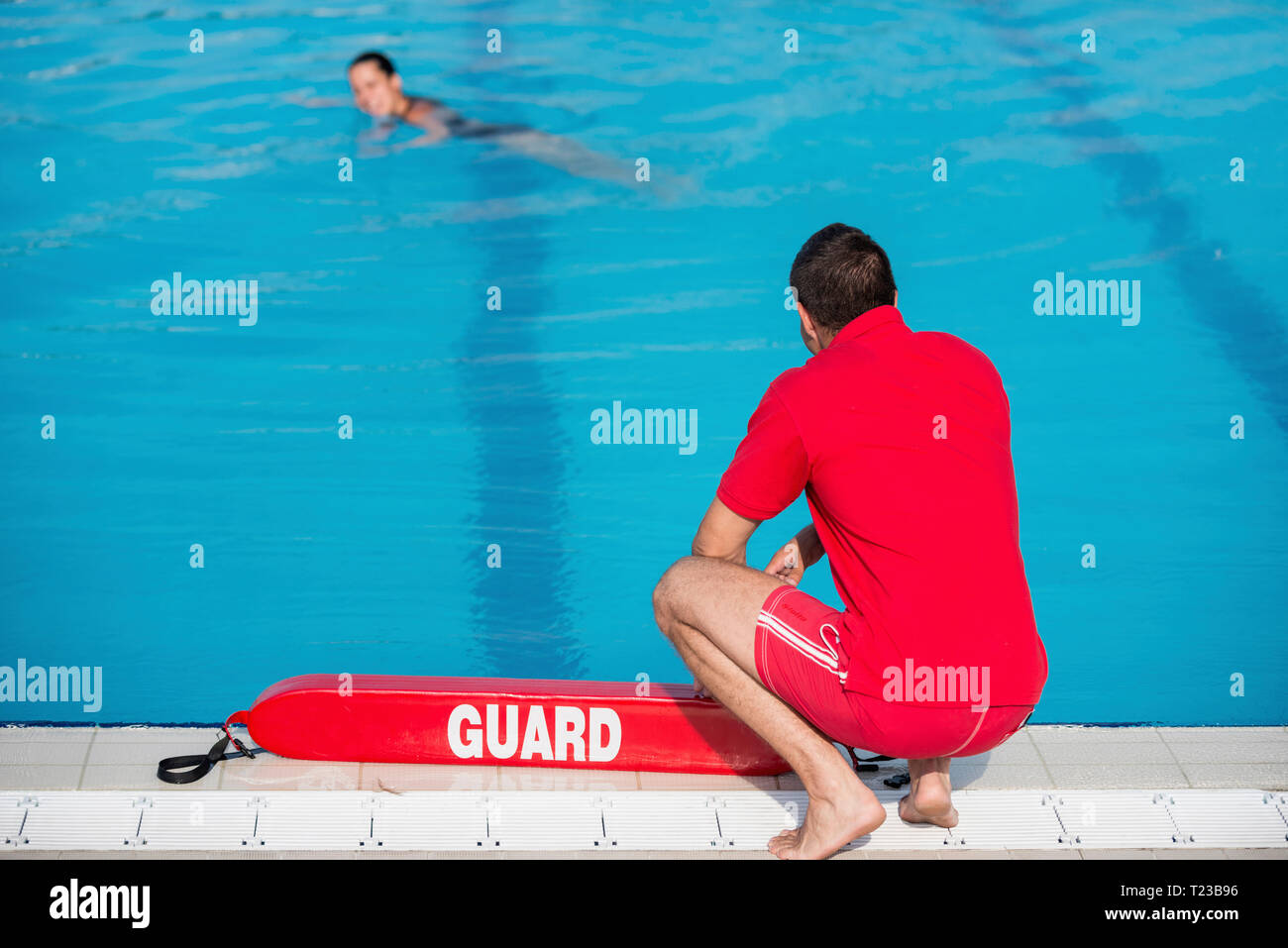 Female pool lifeguard hires stock photography and images Alamy