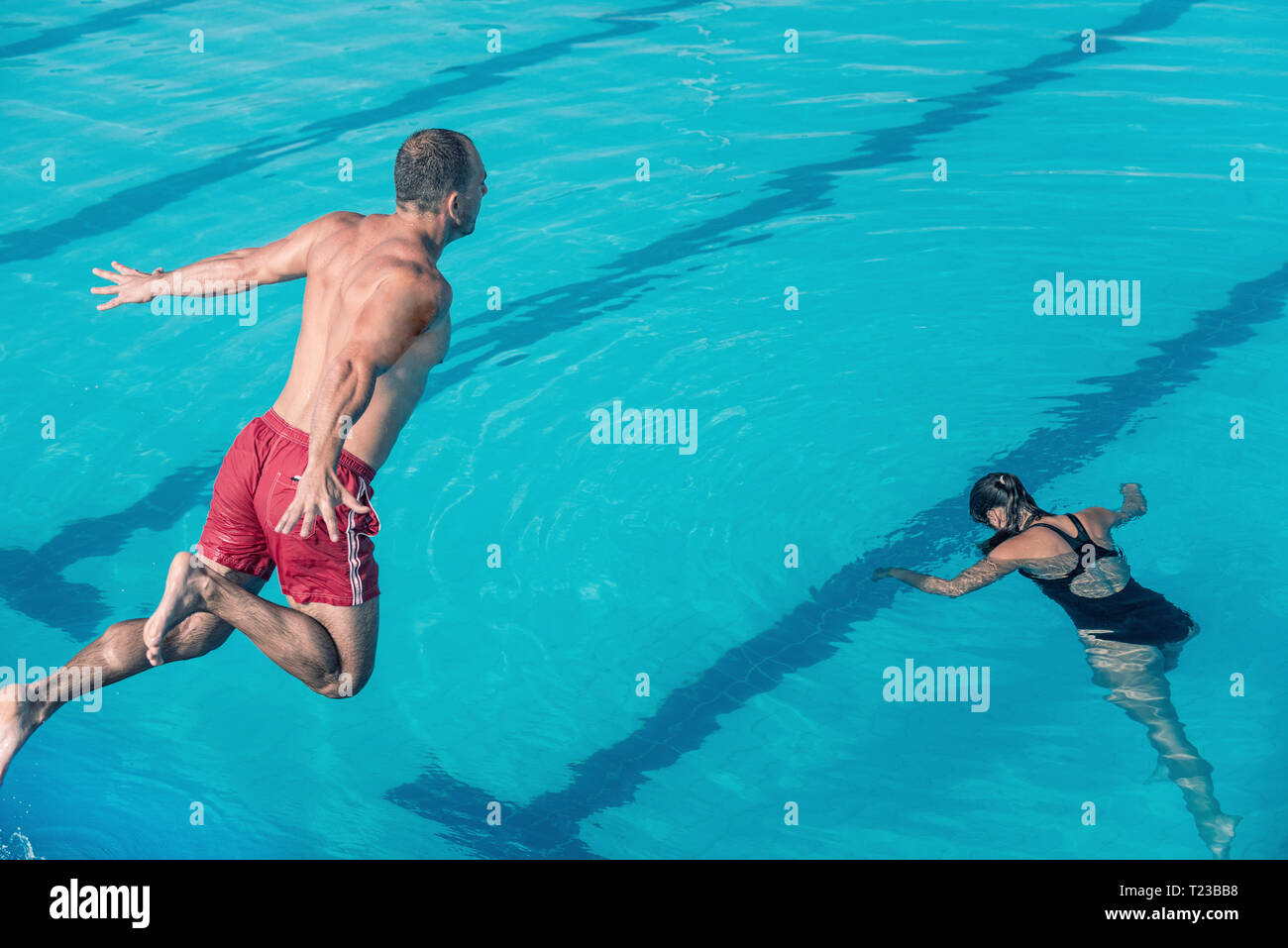 Female Pool Lifeguard High Resolution Stock Photography and Images Alamy