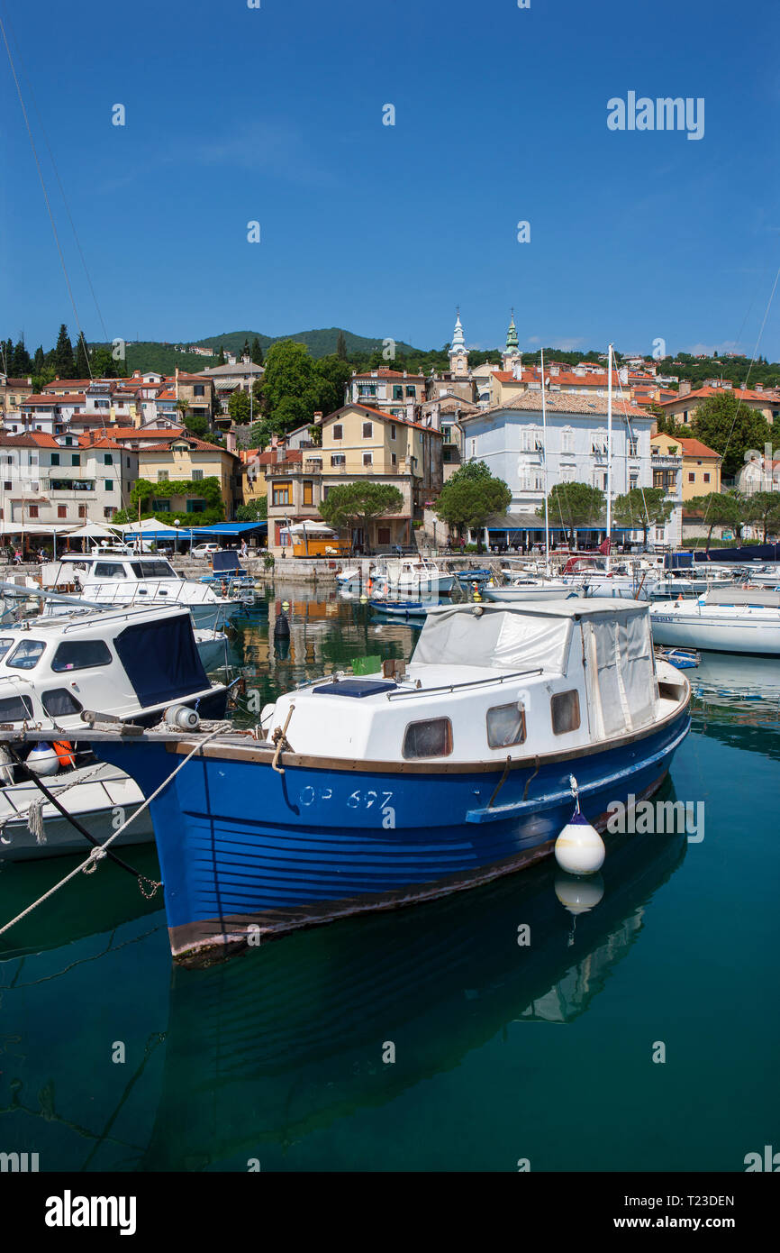 Croatia, Istria, Adria, Kvarner Gulf, Volosko, harbour Stock Photo