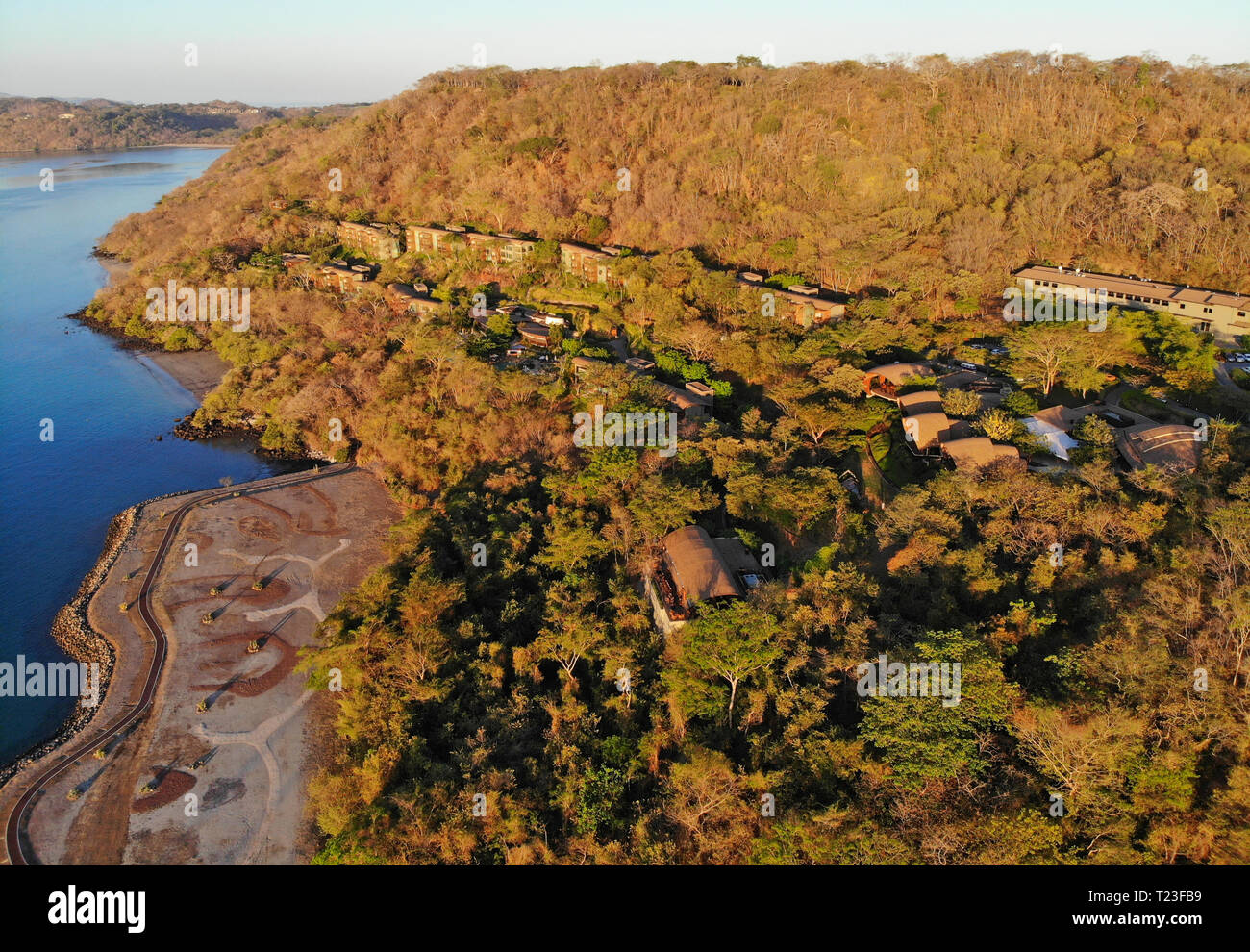 PAPAGAYO, COSTA RICA -17 MAR 2019- Aerial view of the Andaz Peninsula  Papagayo Resort and the Peninsula Papagayo during the dry season in  Guanacaste Stock Photo - Alamy