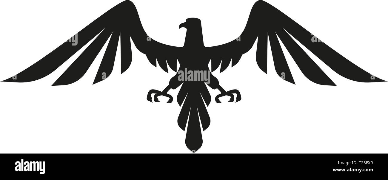Vector eagle black icon. Stock Vector