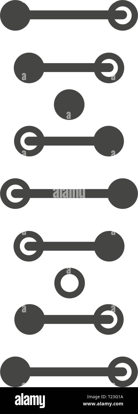Vector DNA helix black icon. Stock Vector